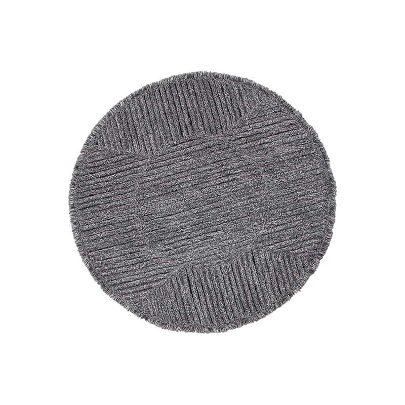 WOOLABLE RUG BLACK TEA|160 cm|Base: Dark Grey Top: Charcoal-Natural