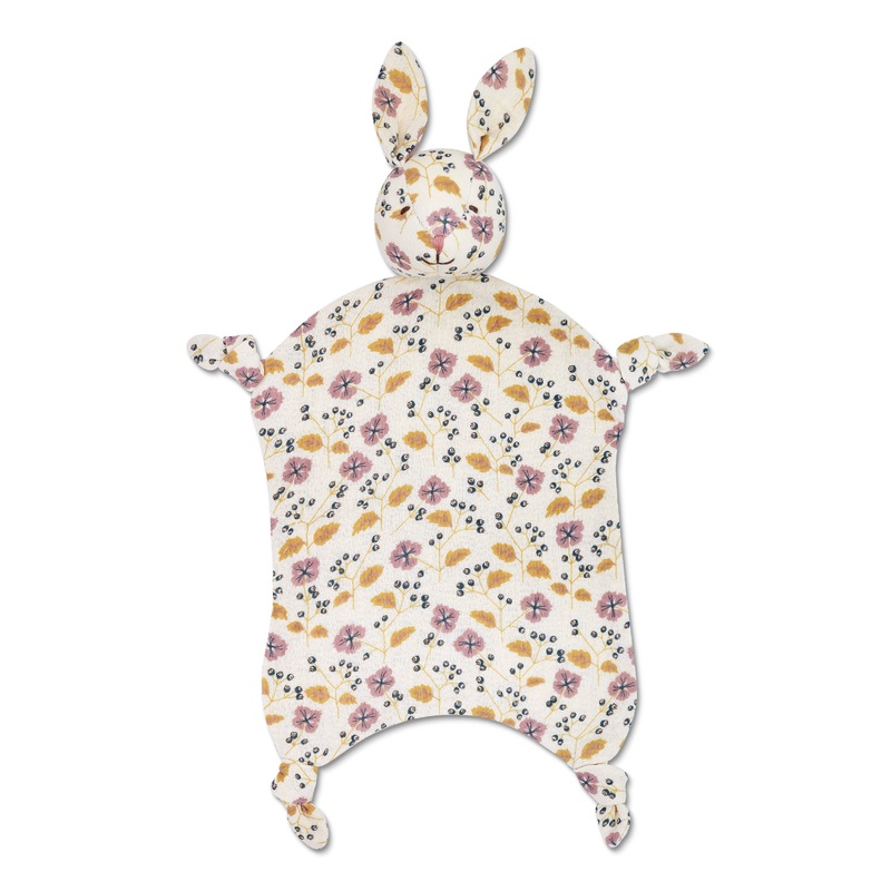 Muslin Bunny Lovey – Pink Flower