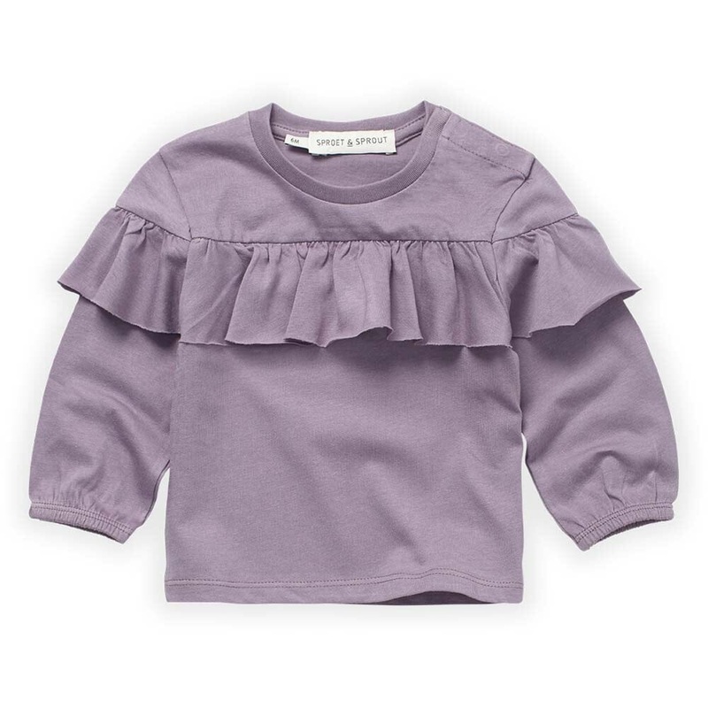 Ruffle Tee Shirt – Ice Purple|NB|3m|6m|12m|18m|2yr|3yr|4yr|5yr|6yr