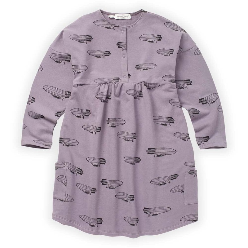 Zeppelin Print Dress – Ice Purple