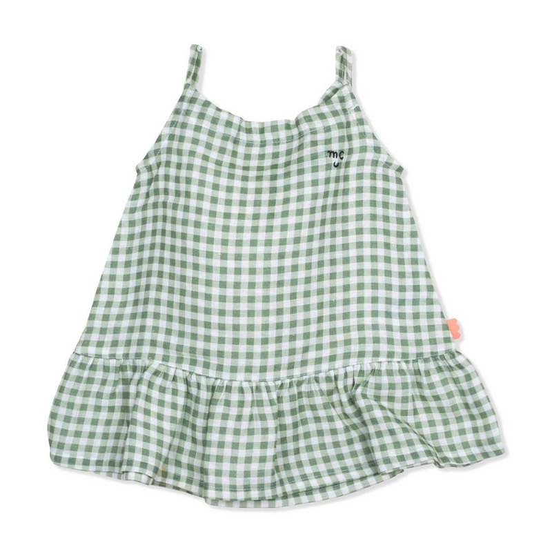 Gingham Kid Linen Dress – Sage Gingham