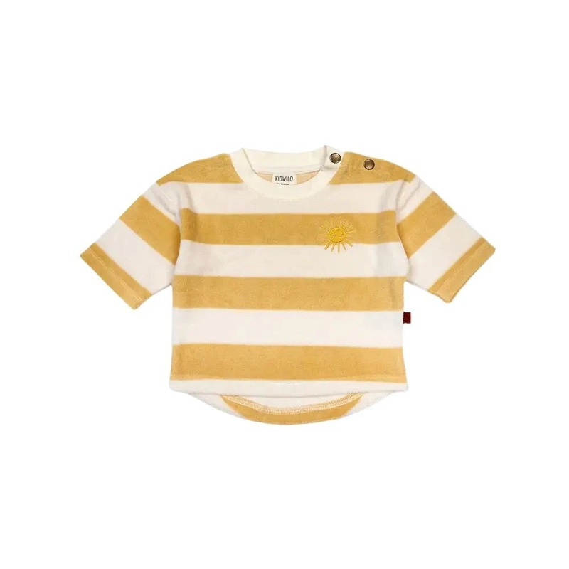 Organic Boxy Sweatshirt –  Yellow Stripe
