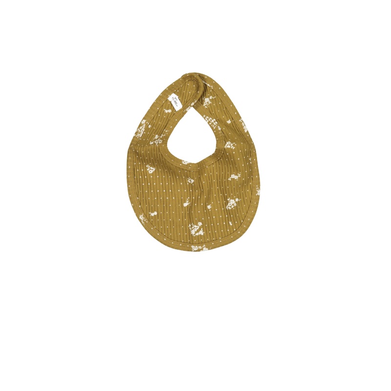 The Printed Bib – Golden Floral