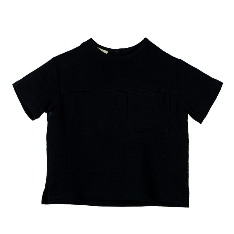 Shirt With Pocket – Black|12-18m|18-24m|2-3yr|3-4yr|4yr|5yr|6yr