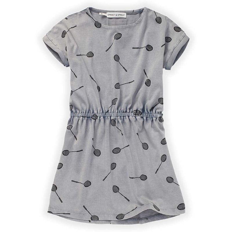 Badminton Print Dress – Stone Grey