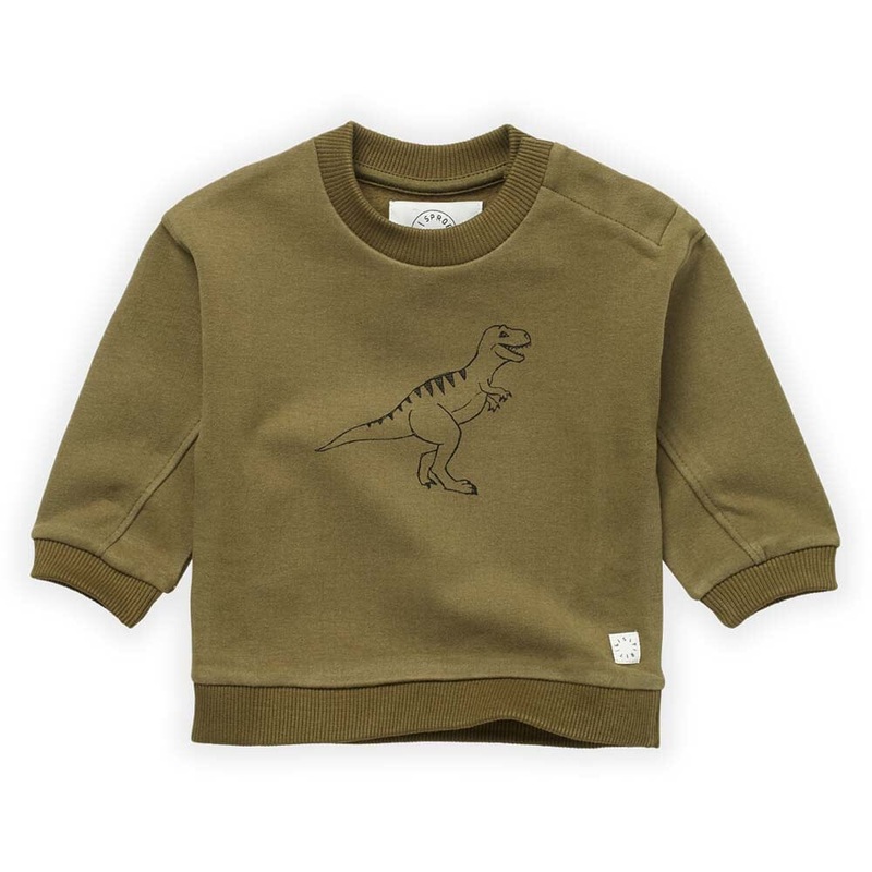 Dino Sweatshirt – Khaki|3m|6m|12m|18m|2yr|3yr|4yr|5yr|6yr