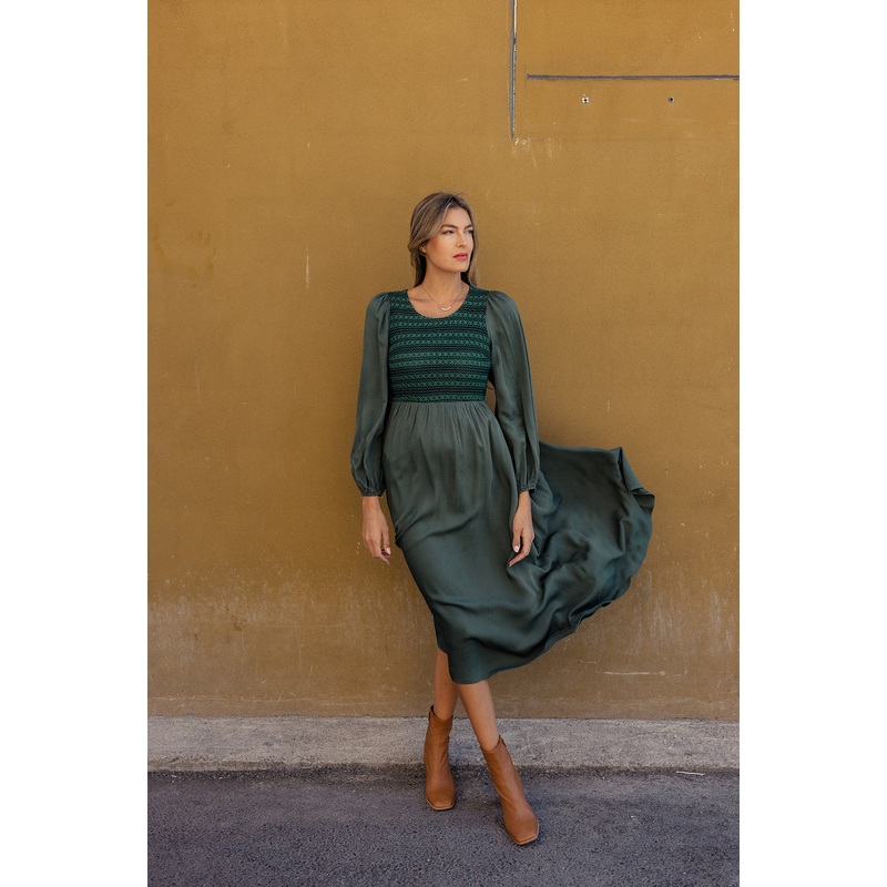 Light Up the World Dress|DarkGreen|S|M|L