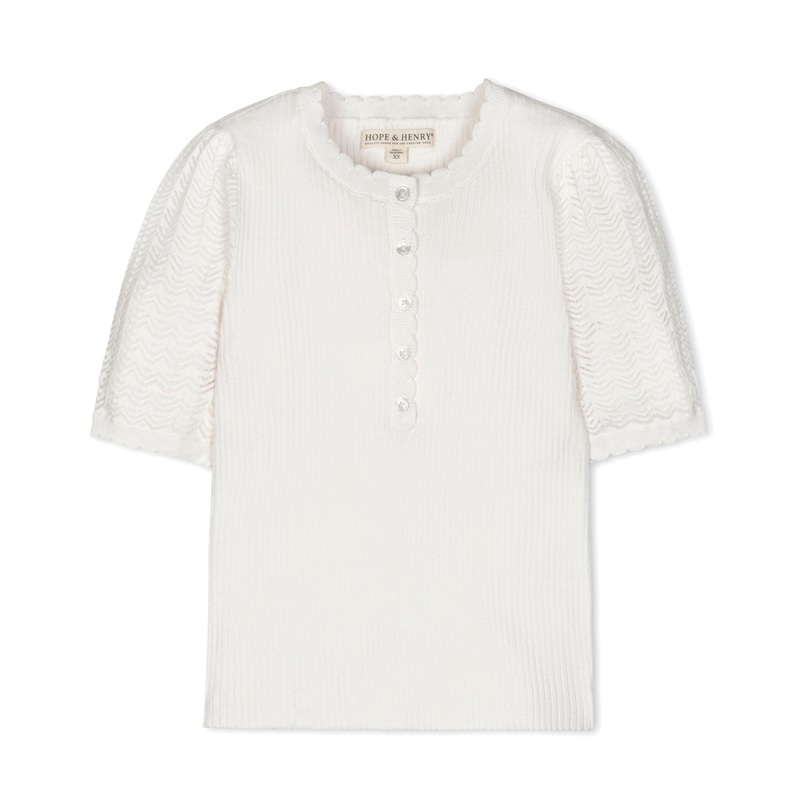 Organic Henley Sweater|X-Small|Small|Medium|Large|X-Large|XX-Large|Soft White