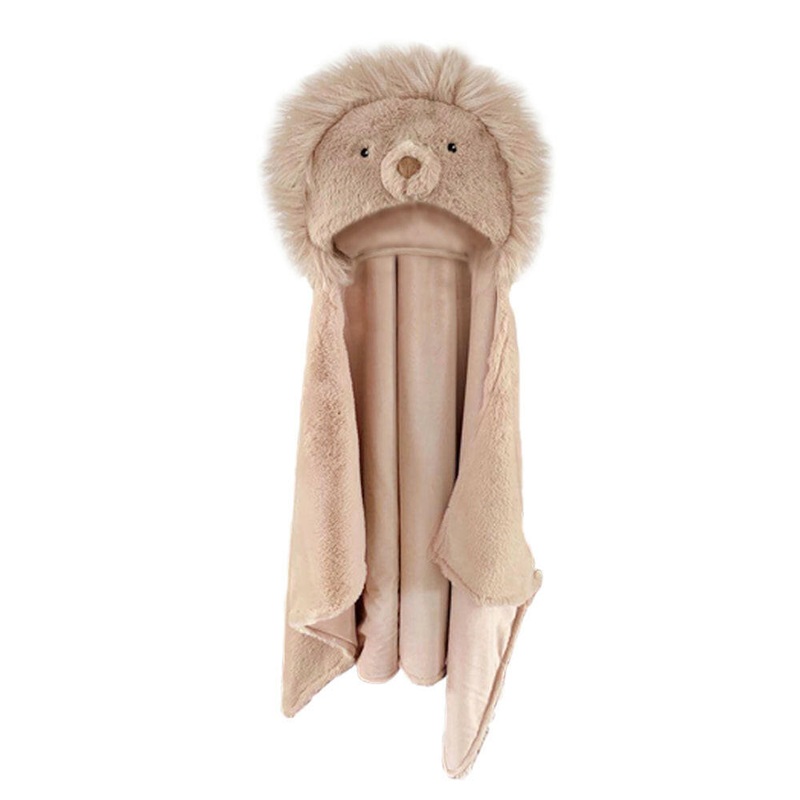 ‘Luca’ Plush Lion Hooded Blanket