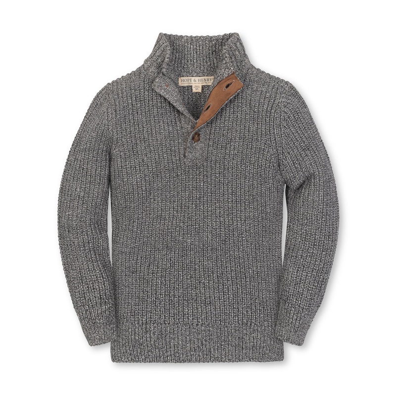 Organic Mock Neck Sweater|XX-Small|X-Small|Small|Medium|Large|X-Large|Salt and Pepper