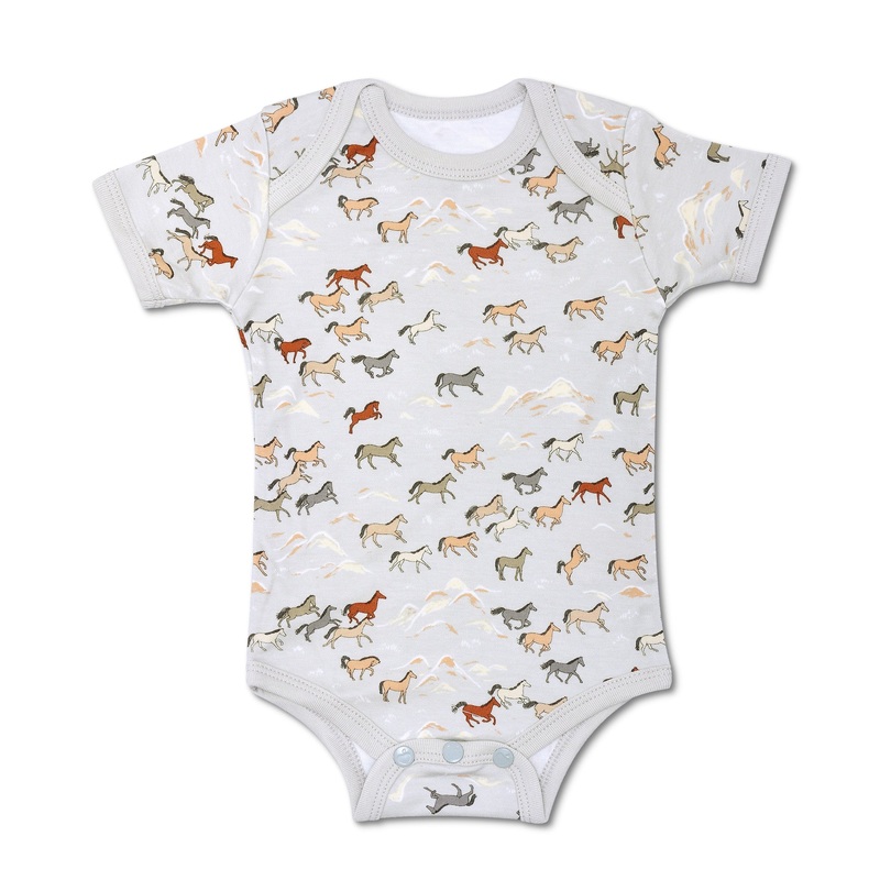 Bamboo Essential Onesie – Wild Horses