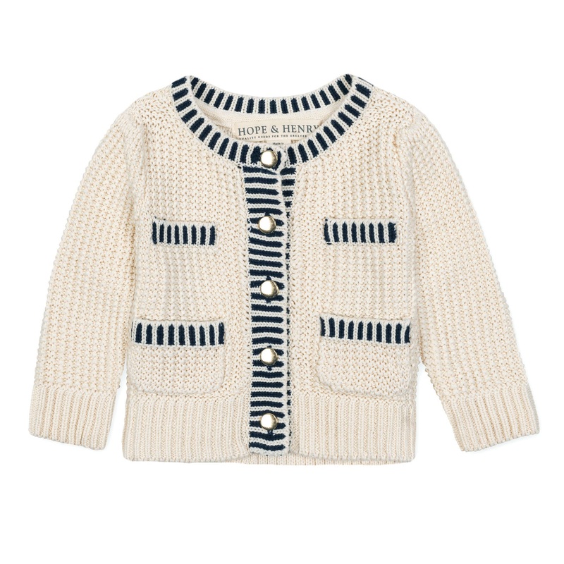 Organic Puff Sleeve Cardigan|3-6 Months|6-12 Months|12-18 Months|18-24 Months|Ivory Tweed