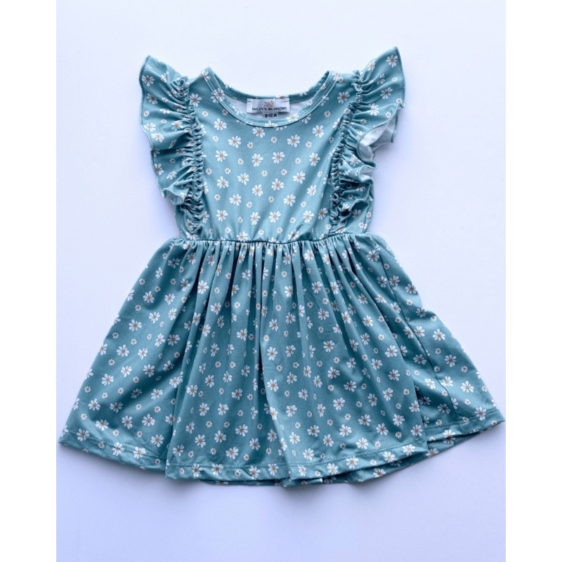 Zoey Ruffle Play Dress – Mint Daisy