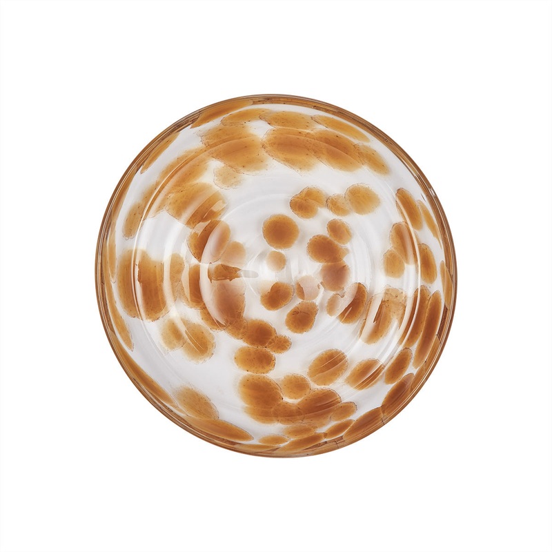 Jali Dessert Plate in Amber