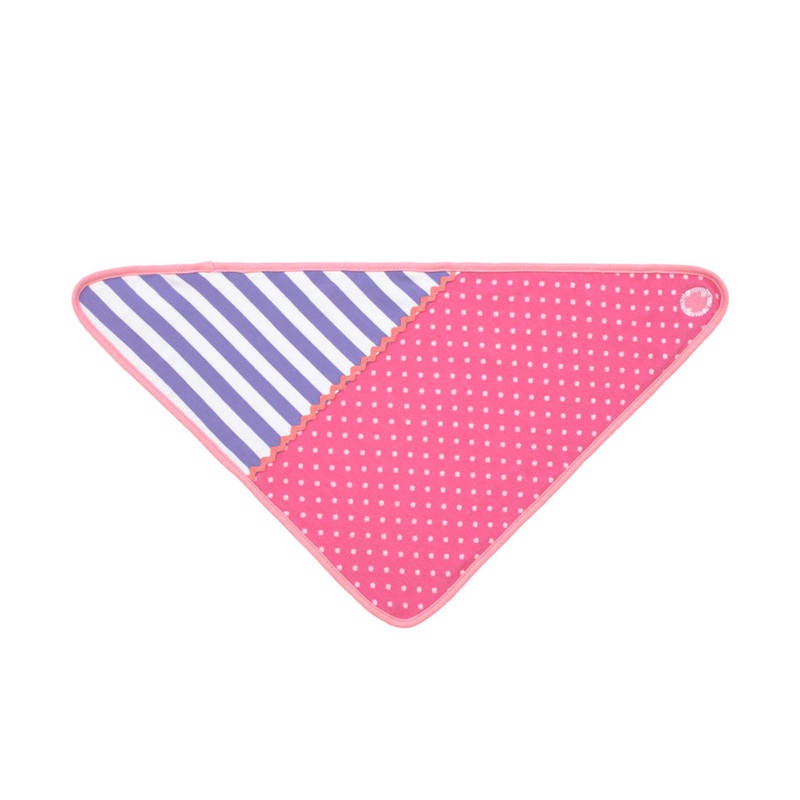 Bandana Bib – Pink Polka Dots