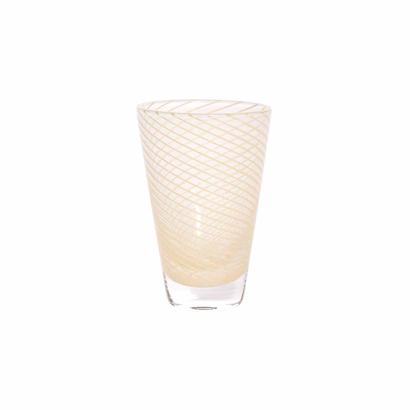 Yuka Groove Glass Set in Yellow