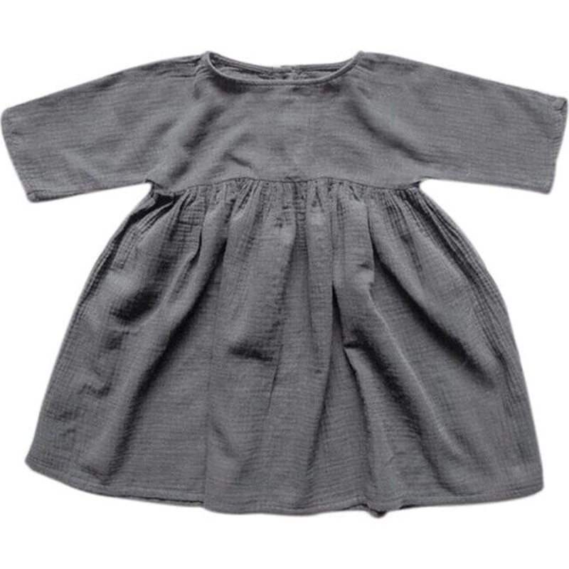 The Muslin Dress – Lead Gray – FINAL SALE