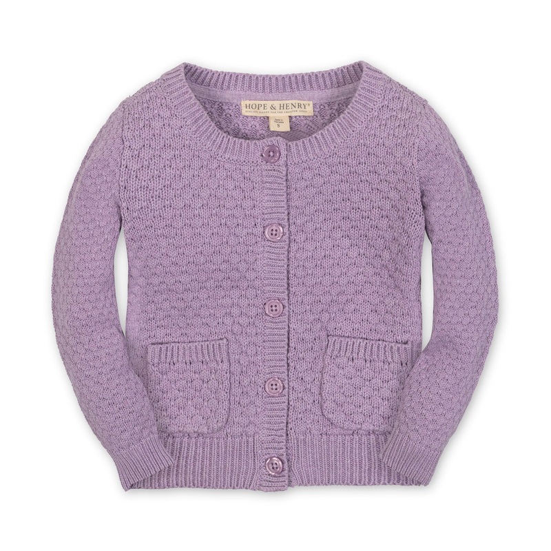 Organic Textured Cardigan|XX-Small|X-Small|Small|Medium|Large|Lavender Heather