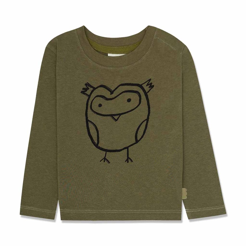 Owl Baby T-Shirt – Olive|12/18 M