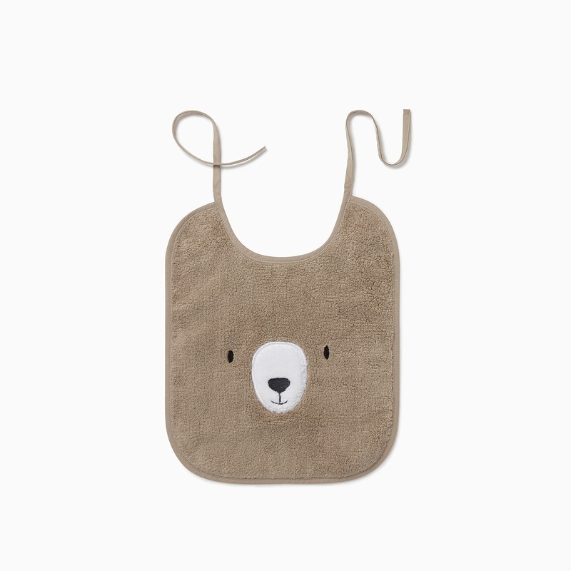 Animal Towel Bib – Taupe|One Size