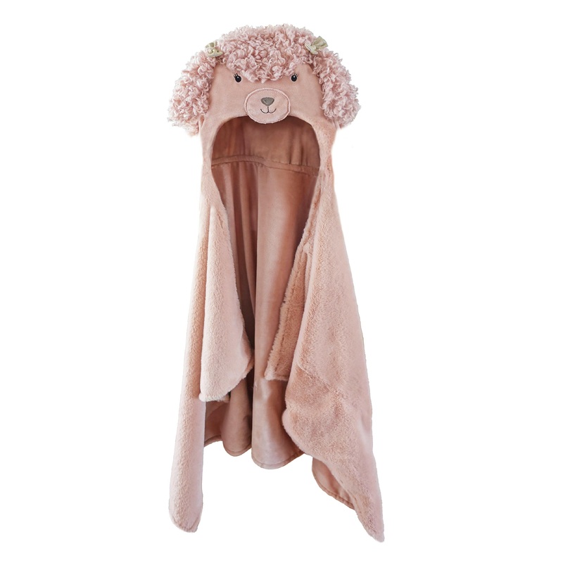 PARIS POODLE HOODED BLANKET