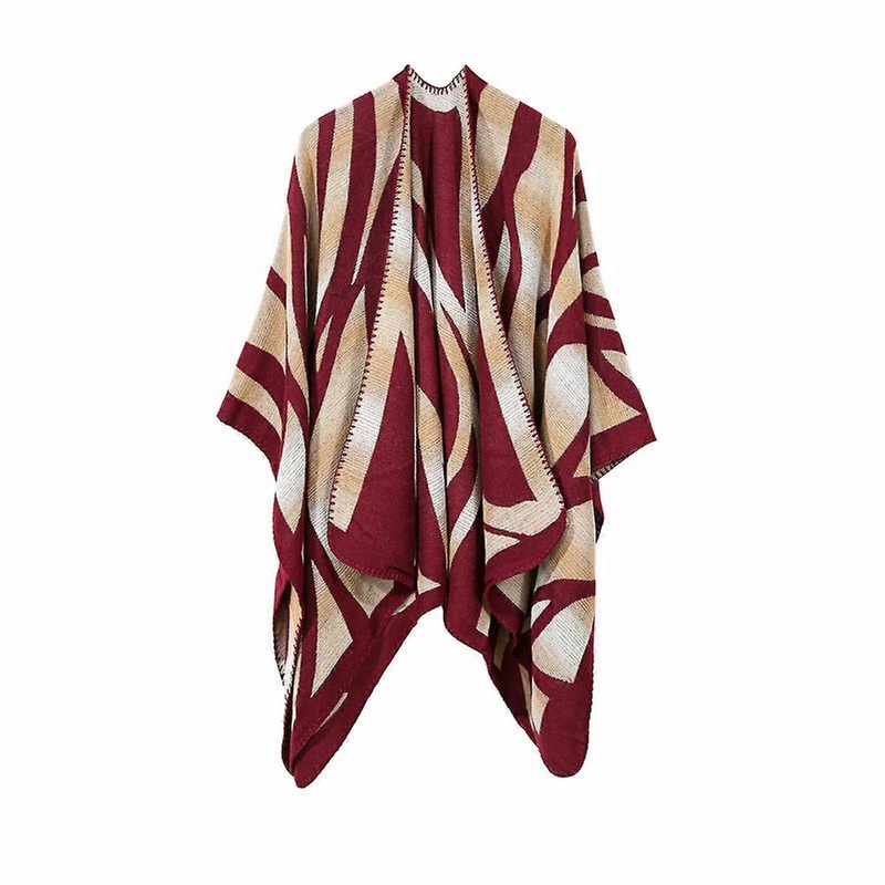 120*155cm women cashmere shawl thicken keep warm cloak scarf | Fruugo SG