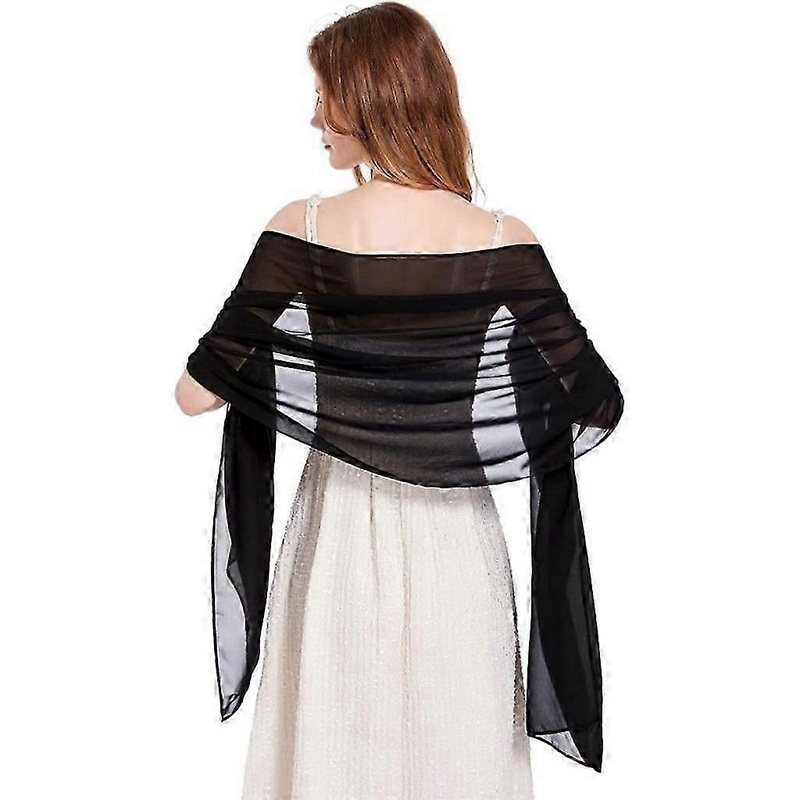Bridal Shawl Evening Dresses Wedding Shawl Womens Soft Chiffon Shawl Flowing | Fruugo SG