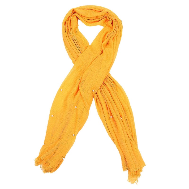 Cotton Scarf Stylish Shawl Outdoor Casual Wear 190x100x0.2cm Pearl Decoration Rectangular Comfortable 1Pack | Fruugo SG