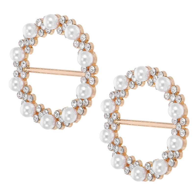 Fashionable Alloy Scarf Holders 2Pcs Chic Crystal Clips Suitable for Women Neckerchiefs and Shawls | Fruugo SG