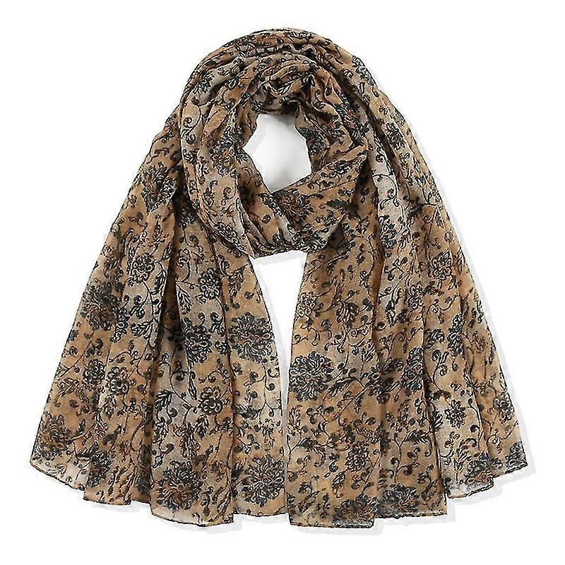 Floral Printed Bandana Ethnic Style Scarf Women Hijab Retro Yarn Headwear | Fruugo SG