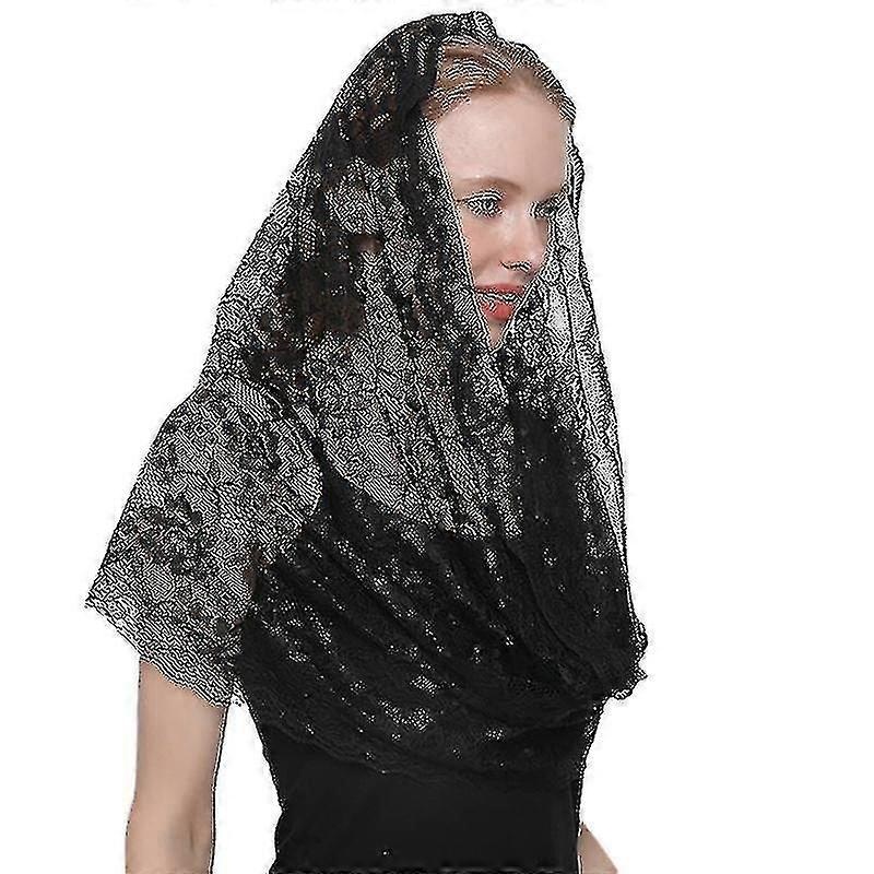 Mantilla Veils Catholic Headcovering Scarf Spanish Embroidered Shawl Chapel Veil | Fruugo SG