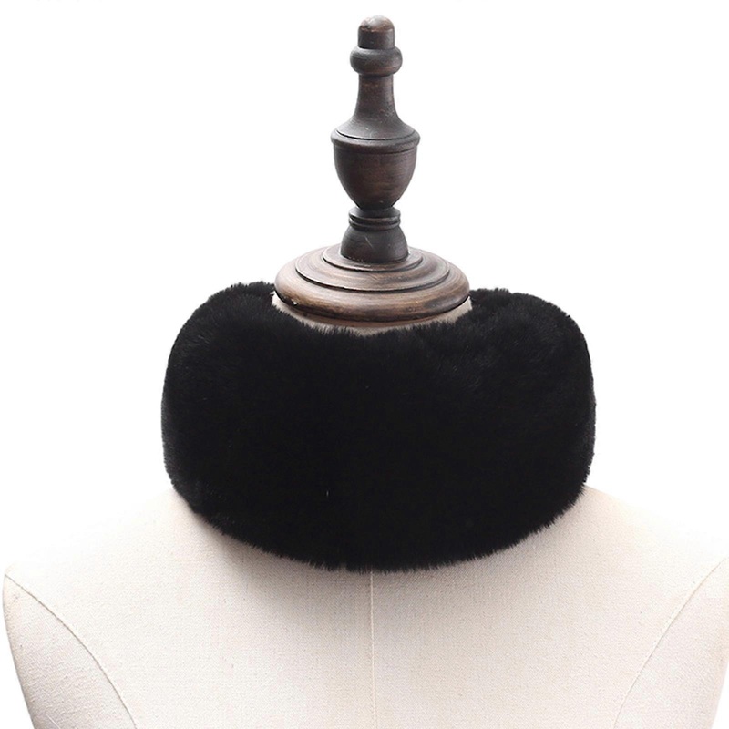 Women Neck Warmer Scarf Magnetic Closure Cold Weather Elegant Versatile Neck Wrap Winter Thicken Windproof Short Scarf  Black | Fruugo SG