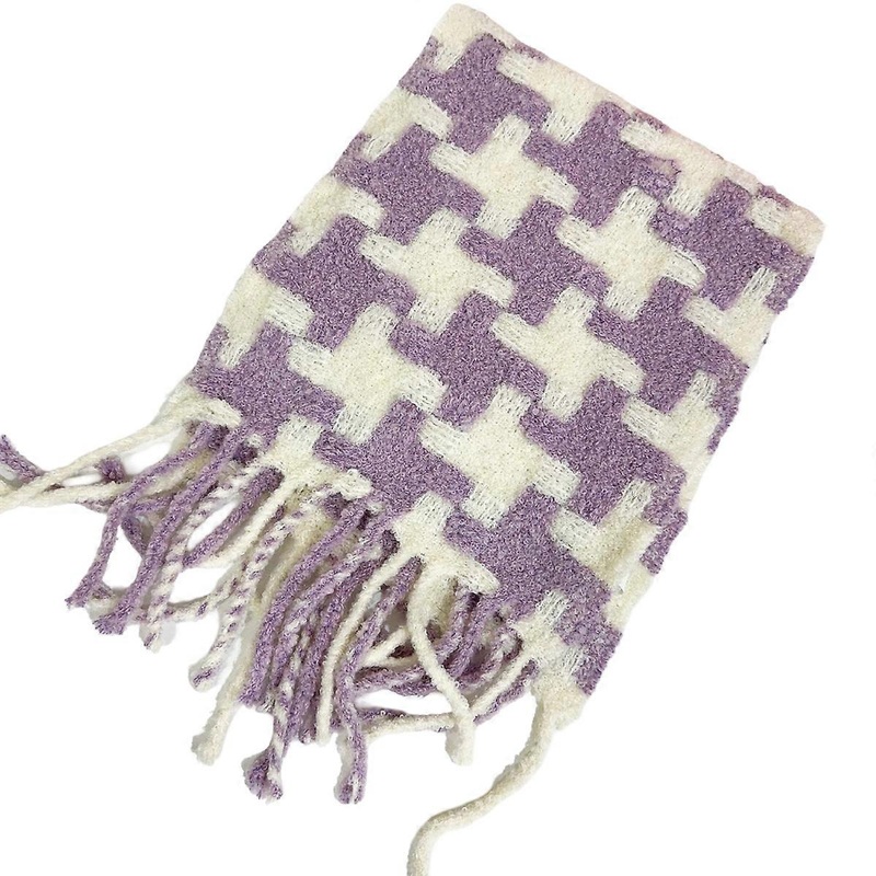 Women’s Warm Scarf, Houndstooth  Long Oversized Wrap Scarves  Match for  Outfits | Fruugo SG