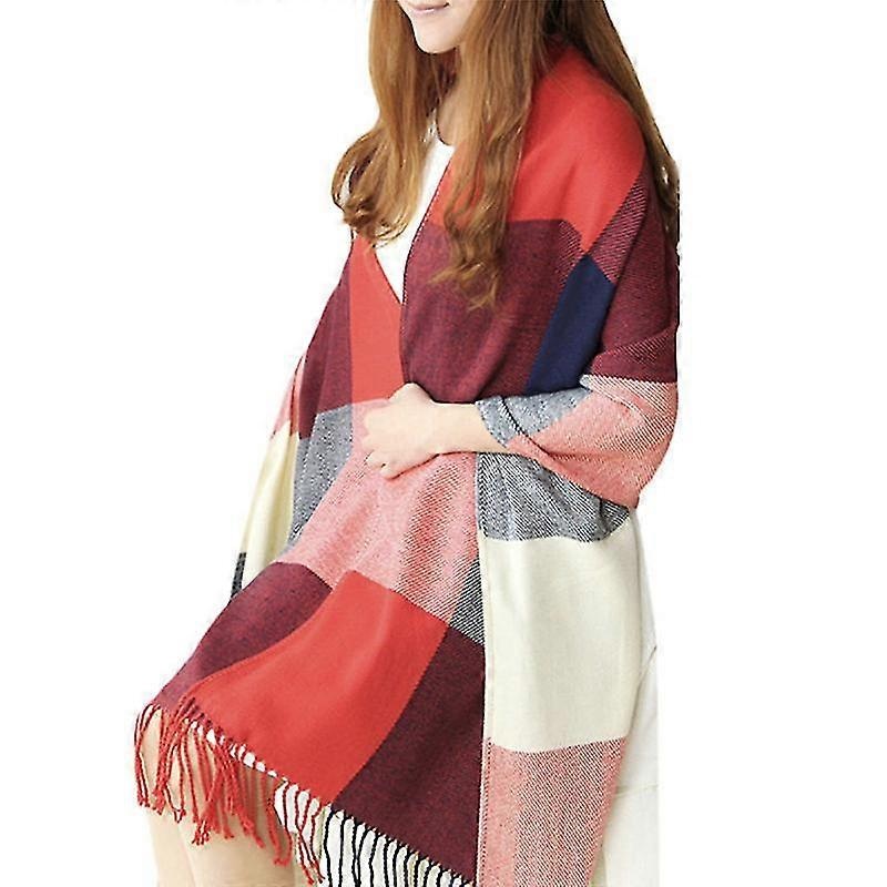 Womens Tartan Scarf Large Checked Shawl Wrap Scarves | Fruugo SG