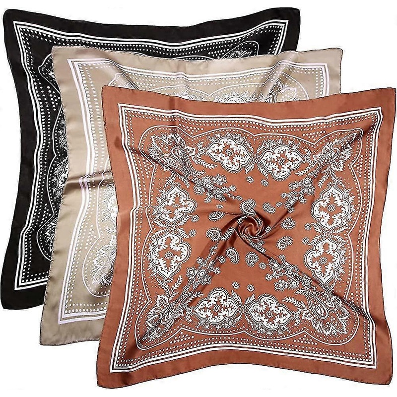 3 Pcs Acsergery 27.5 Inches Satin Head Scarf Hair Scarf Silk Head Scarf Silk Bandana Silk Gift | Fruugo SG