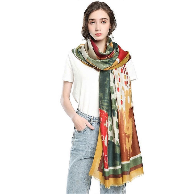 Autumn Winter Printed Scarf Cotton Shawl Fashion Wraps for Lady | Fruugo SG
