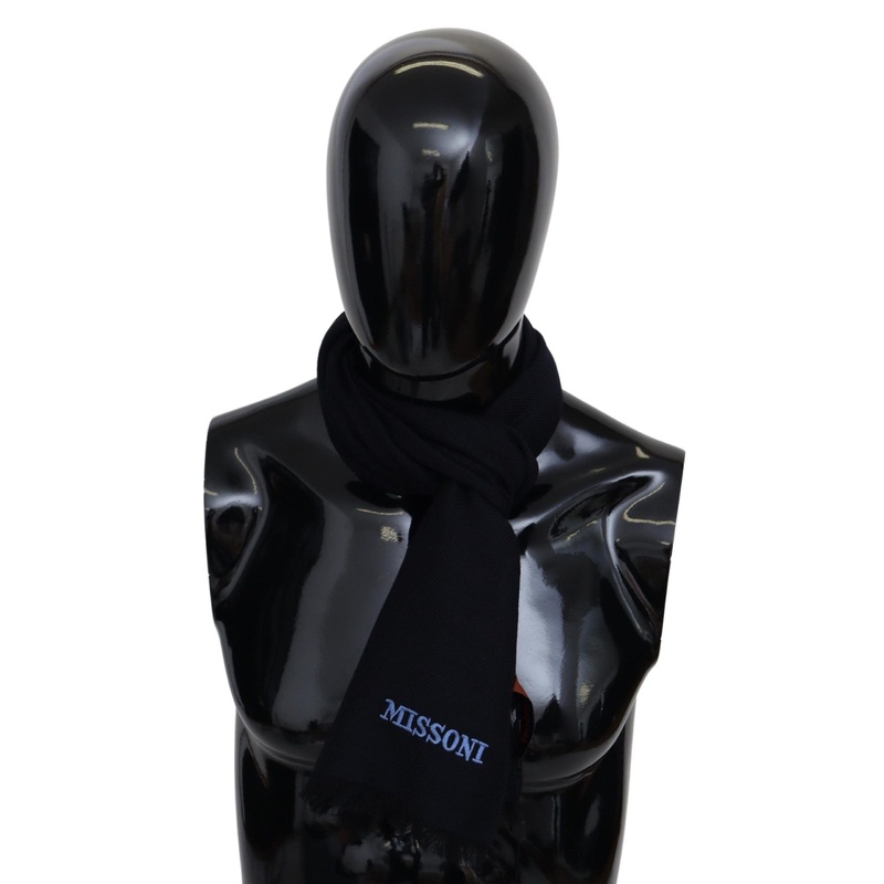 Black 100% Wool Knit Unisex Neck Wrap Shawl Scarf | Fruugo SG