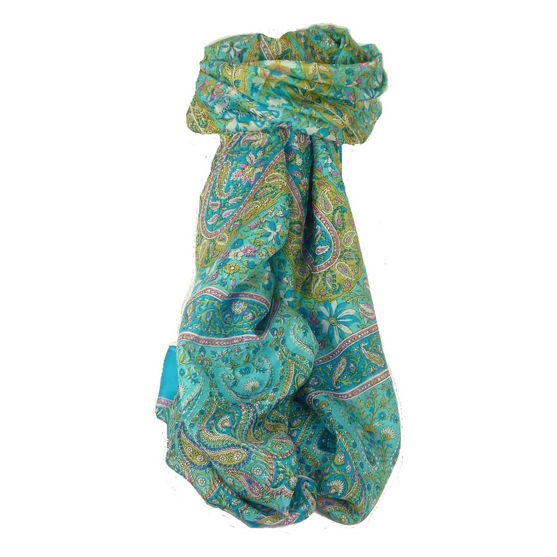 Classic Paisley Long Scarf Mulberry Silk Sehgal Forget Me Not by Pashmina & Silk | Fruugo SG