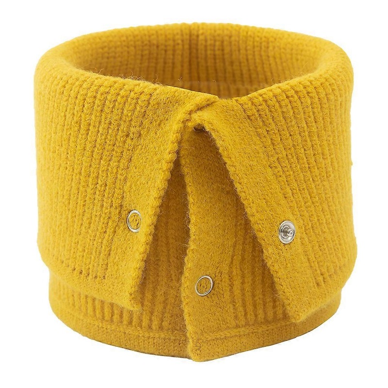 Collar Scarf Neck Warmer With Button Closure Knitted Scarf For Women Wool Scarf Neckerchief Decorative Scarf Neck Warmer  Yellow | Fruugo SG