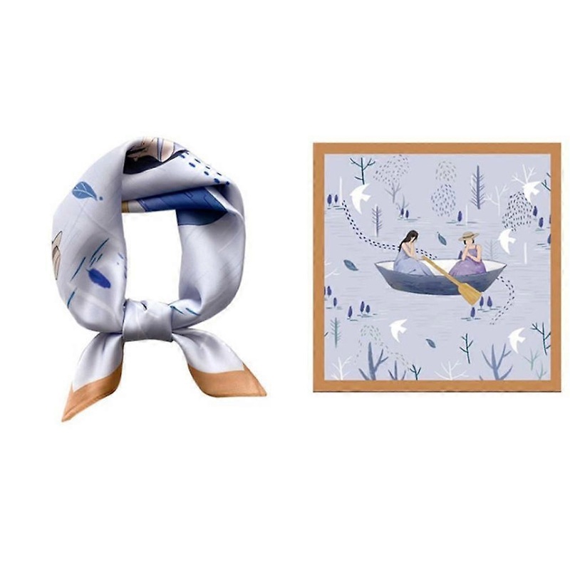 Fashion Kerchief Silky Scarf Summer Neck Scarf Hair Accessories Stewardess Wrap for Lady | Fruugo SG