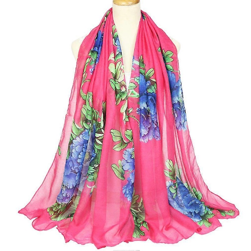 Floral Printed Scarf Warm Wraps Fashion Voile Scarf for Woman | Fruugo SG