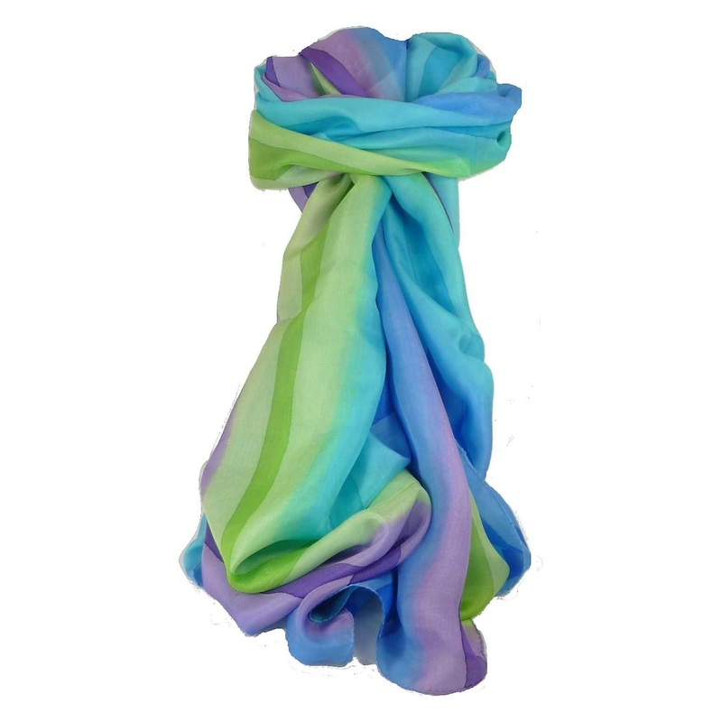 Mulberry Silk Classic Long Scarf Kaif Rainbow Palette by Pashmina & Silk | Fruugo SG