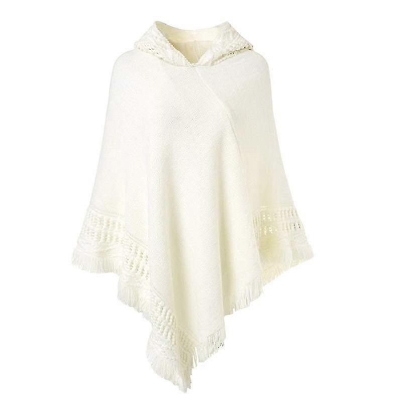 Women Ladies Tassel Cape Coat Fringe Poncho Oblique Stripe Coat Bohemian Shawl Scarf | Fruugo SG