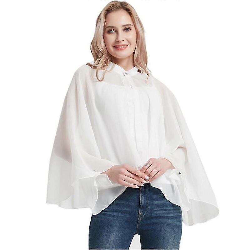 Women’s Chiffon Poncho Top Sun Protective Shawls for Lady | Fruugo SG