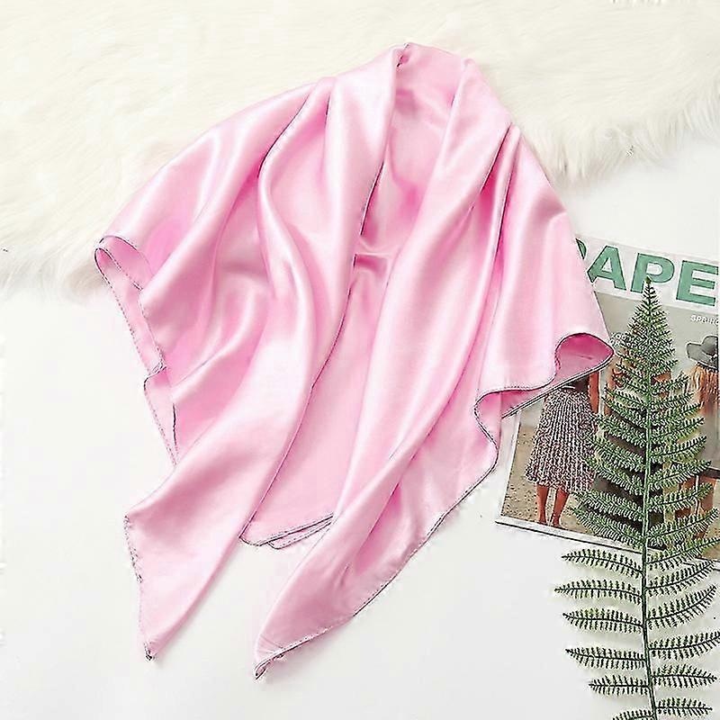 35 Inch Satin Head Scarves Large Vintage Square Scarf Silk Feeling Satin Pink | Fruugo SG
