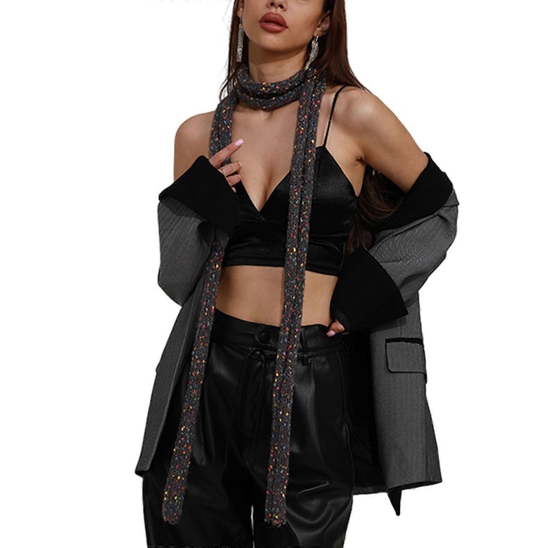 Colorful Crochet Scarf, Women Lightweight Shawl Camping Shopping Scarf Teenagers Long Decorative Scarves  gray group | Fruugo SG