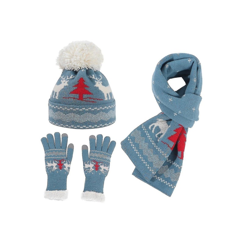 Gloves+scarf Christmas+hat Set Durable Creative For Women Men Soft And Comfortable Scarf | Fruugo SG
