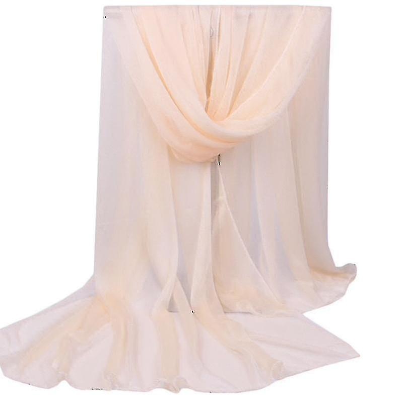 Women Long Chiffon Scarf Soft Shawl Neck Wrap Silk Scarves Solid Stole | Fruugo SG