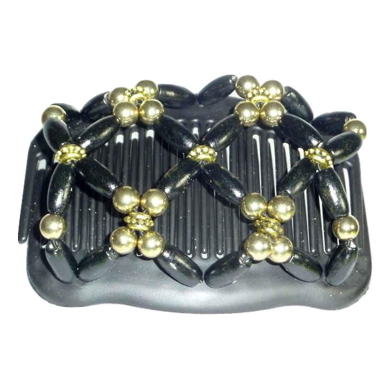 Chignon Comb 706 Black & Gold from TIKITIBOO by Pashmina & Silk | Fruugo SG