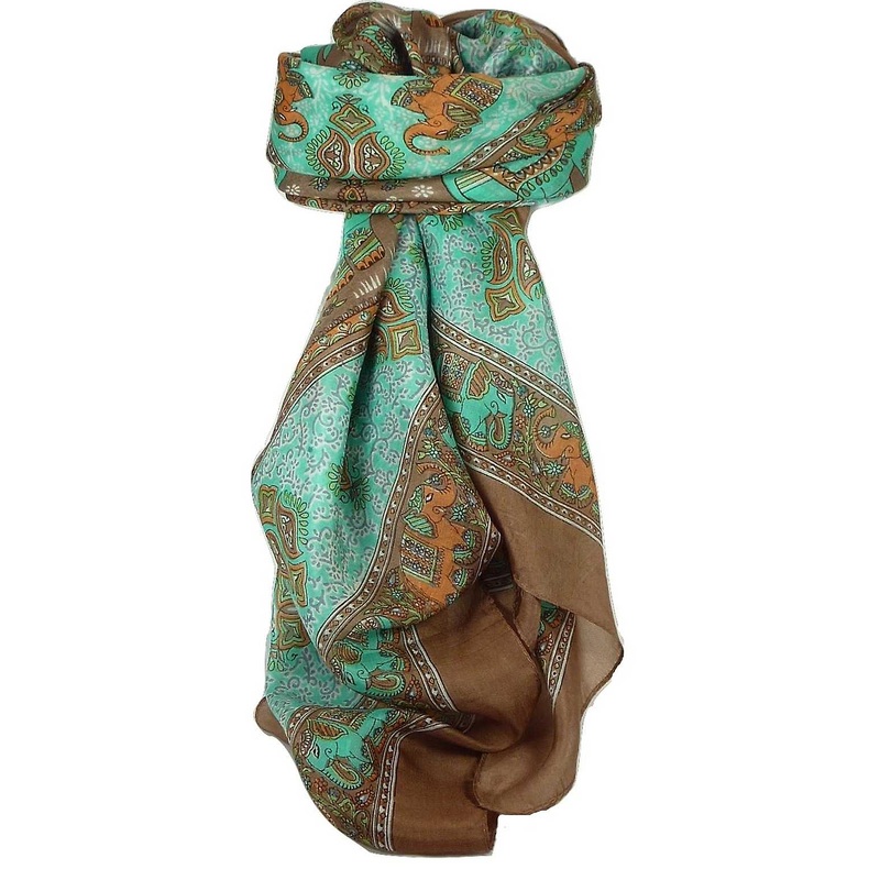 Classic Paisley Square Scarf Mulberry Silk Dyal Sienna by Pashmina & Silk | Fruugo SG